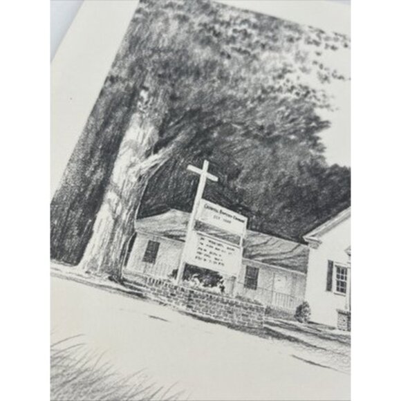 Wayne Spradley Set/2 Cropwell Baptist Church - Post Office Trading Post -Signed - Picture 10 of 16